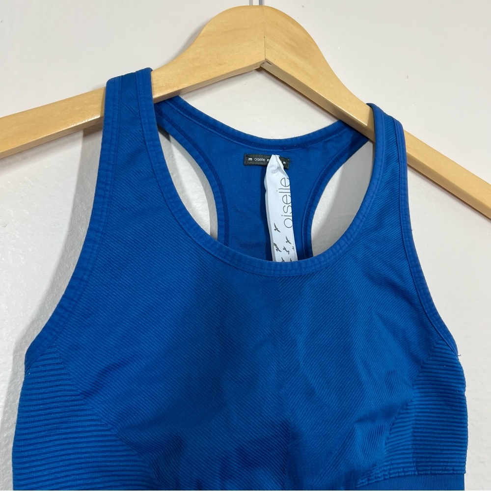 Oiselle Blue Sports Bra - Picture 4 of 12